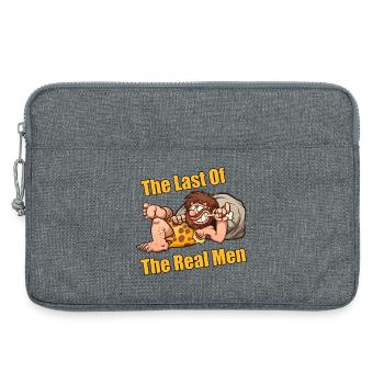 Der letzte der echten Männer – lustiger Höhlenmensch - Laptoptasche 13" - Grau meliert - Vorne