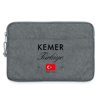 Kemer Turkey Coordinates Travel Souvenir - Laptop bag 13" - heather grey - Front
