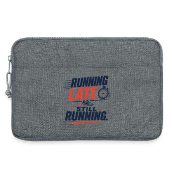 Running Late. Still Running. - Laptop bag 13" - heather grey - Front