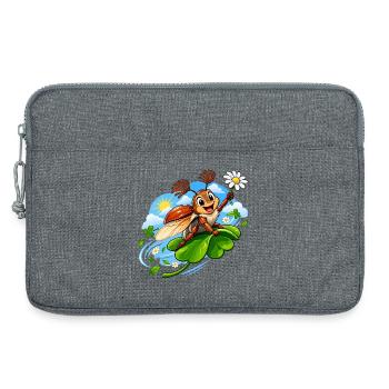 Lustiger Maikäfer - Laptoptasche 13" - Grau meliert - Vorne
