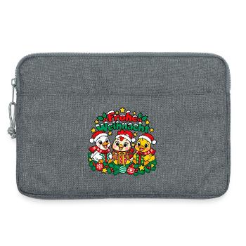 Gans Huhn Ente - Laptoptasche 13" - Grau meliert - Vorne