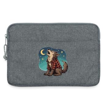 Werwolf im karierten Hemd - Laptoptasche 13" - Grau meliert - Vorne