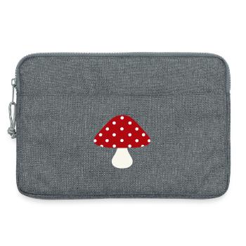 Glückspilz Fliegenpilz Pilz - Laptoptasche 13" - Grau meliert - Vorne