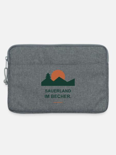 Sauerland im Becher - Laptoptasche 13" - Grau meliert