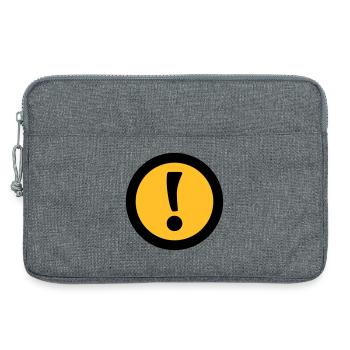 Achtung | Attention - Laptop bag 13" - heather grey - Front