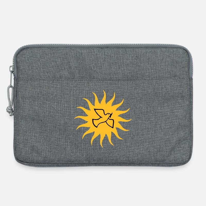 Friedenstaube Sonne - Laptoptasche 13" - Grau meliert