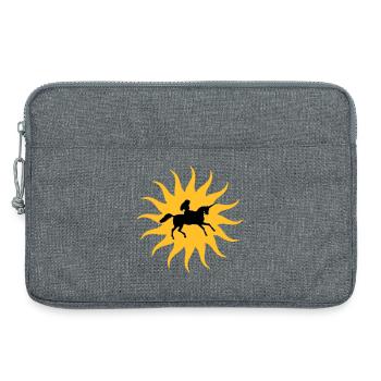 Sun avec Unicorn - Sacoche pour ordinateur portable 13 pouces - gris chiné - Devant
