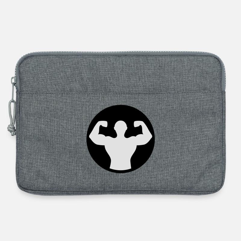 Bodybuilding Muskelprotz 05 2farbig - Laptoptasche 13" - Grau meliert