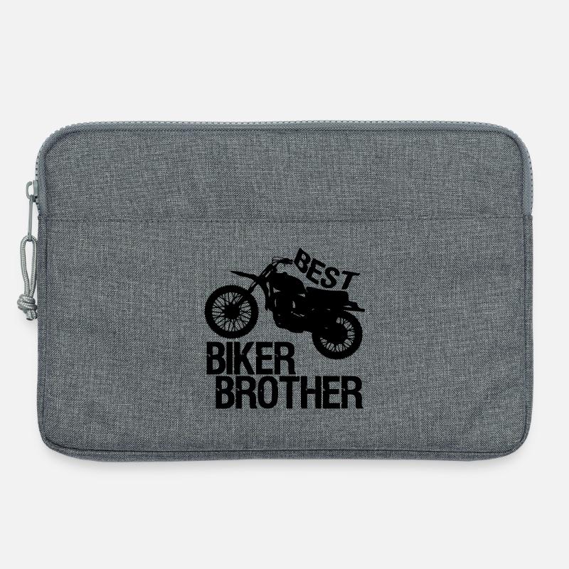 Biker Brother Motorrad Motorradfahrer Geschenk - Laptoptasche 13" - Grau meliert