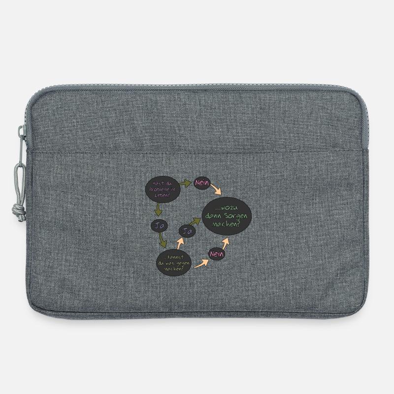 Hast du ein Problem? - Hier die Lösung - Laptoptasche 13" - Grau meliert