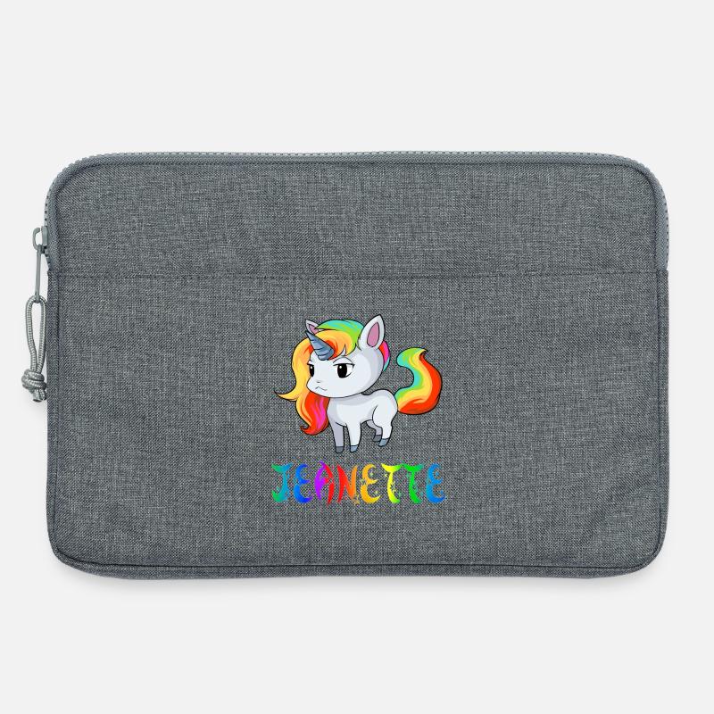 Jeanette Einhorn - Laptoptasche 13" - Grau meliert