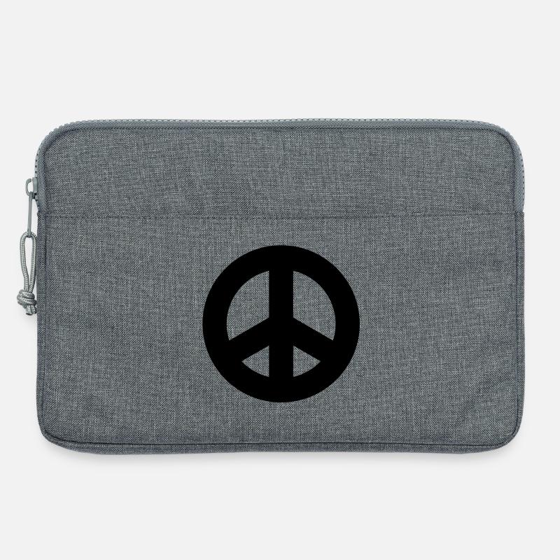 Peace sign - Laptop bag 13" - heather grey