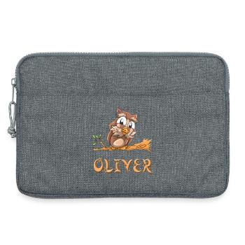 Hibou Oliver - Sacoche pour ordinateur portable 13 pouces - gris chiné - Devant