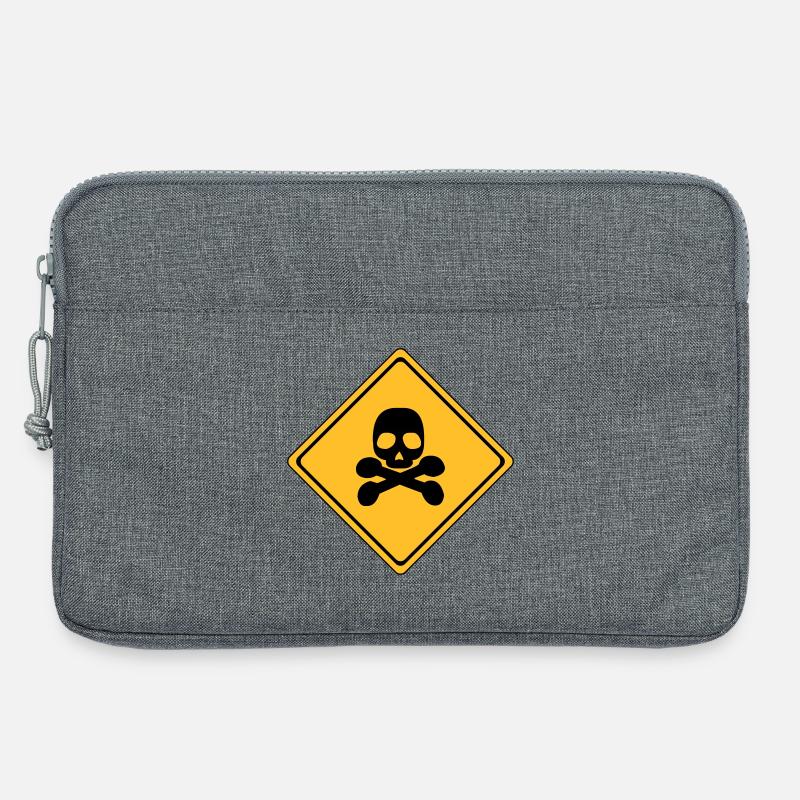 Danger Warning Sign # - Laptop bag 13" - heather grey