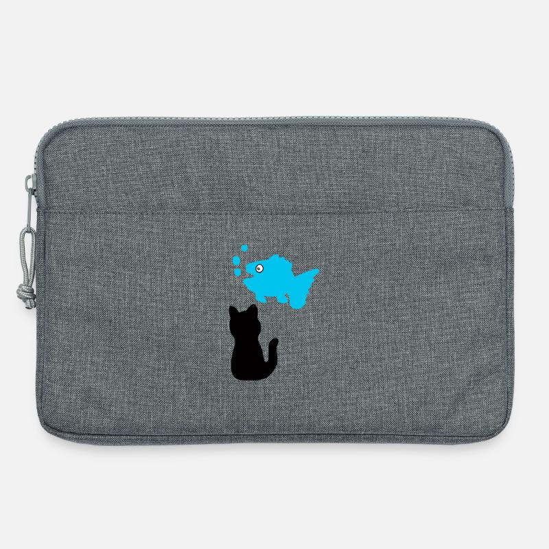 Fish Thoughts - Laptop bag 13" - heather grey