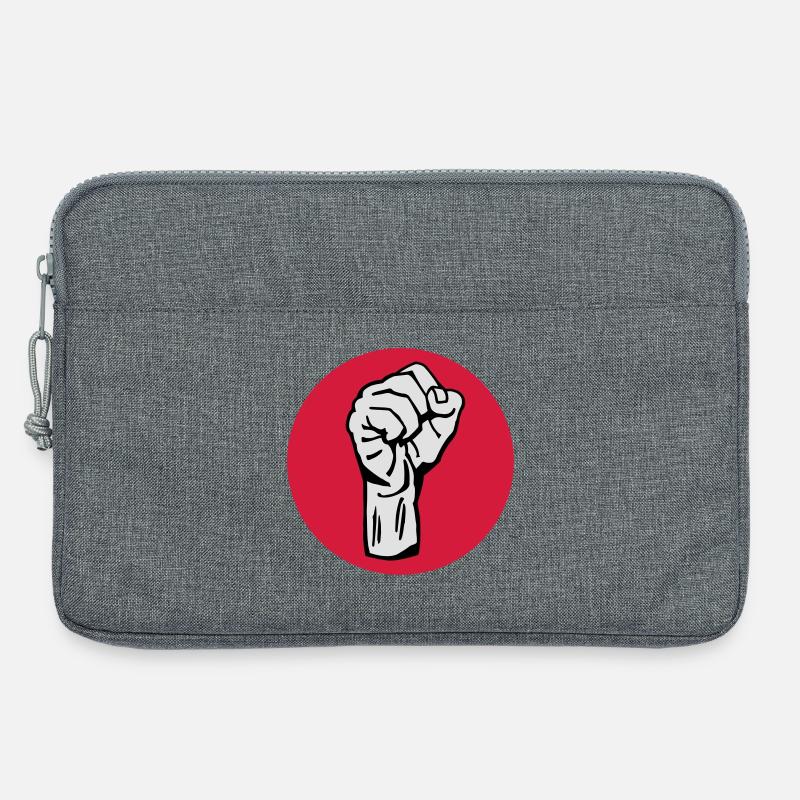 Fist - Protest - Democracy - Laptop bag 13" - heather grey