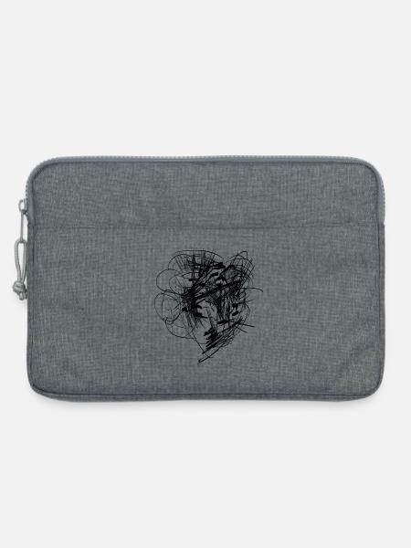 Abstrakt - Laptoptasche 13" - Grau meliert