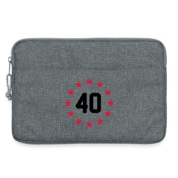 40 ans - Sacoche pour ordinateur portable 13 pouces - gris chiné - Devant