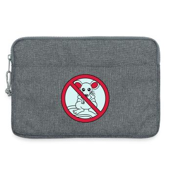 forbidden sign crossed out no mouse suess n - Laptop bag 13" - heather grey - Front