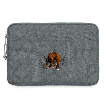 Stunning steampunk elephant - Laptop bag 13" - heather grey - Front