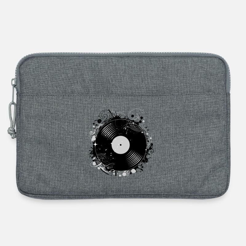 Schallplatte im Graffiti Design - Laptoptasche 13" - Grau meliert