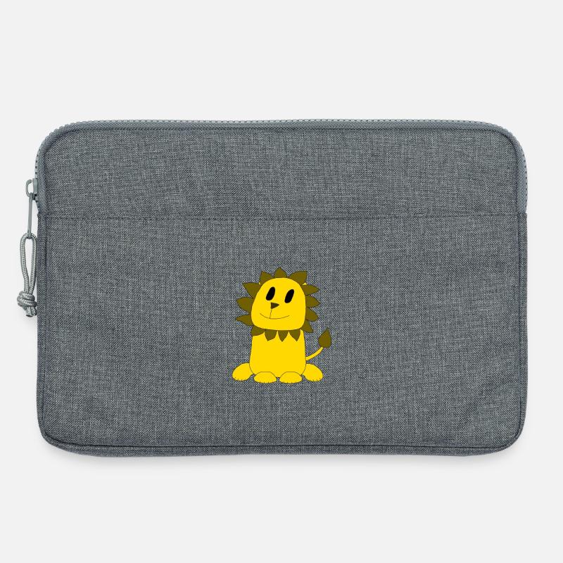 Lustiger Löwe Leo - Laptoptasche 13" - Grau meliert