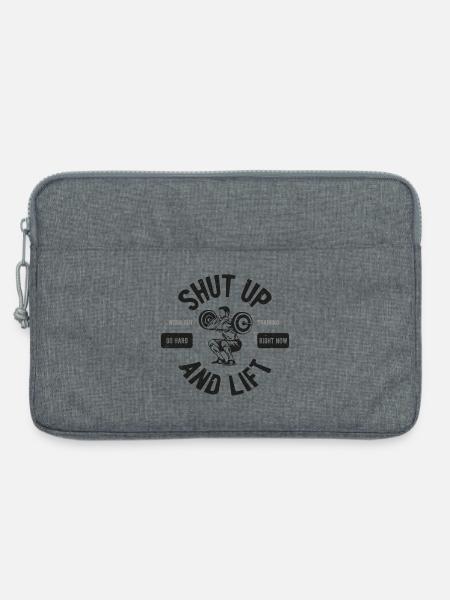 Shut Up And Lift - Laptoptasche 13" - Grau meliert
