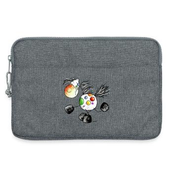 Kunterbuntes Pferd - Pony - Pferde - Laptoptasche 13" - Grau meliert - Vorne