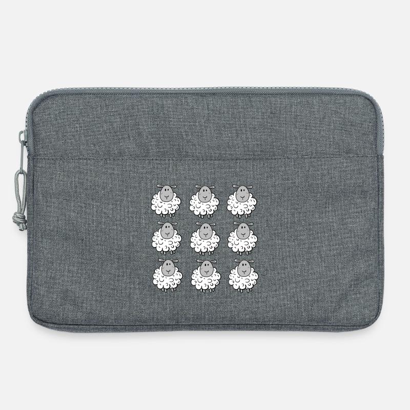 Funny Schafherde I Schafe I Schäfchen I Geschenk - Laptoptasche 13" - Grau meliert