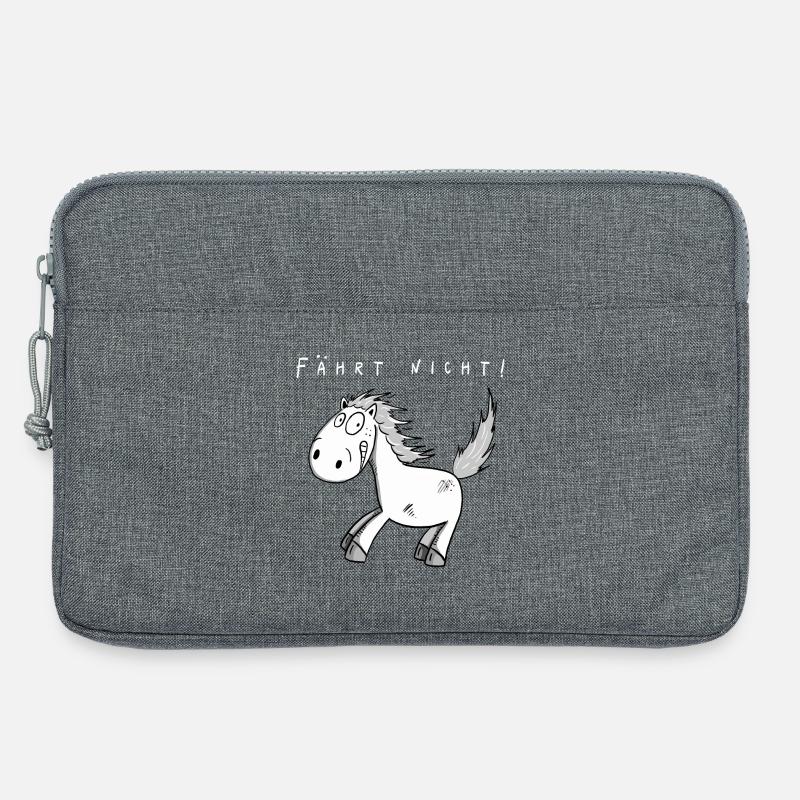 Fährt Nicht I Lustiges Pferde Comic Geschenk - Laptoptasche 13" - Grau meliert