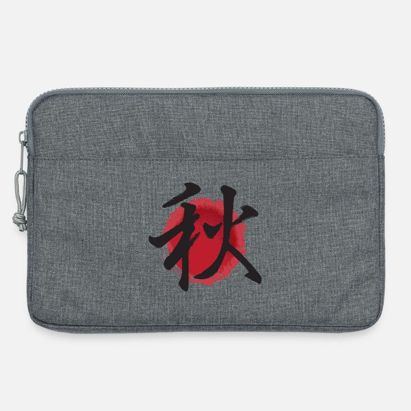 aki Herbst japanisches herbst Ideogramm - Laptoptasche 13" - Grau meliert