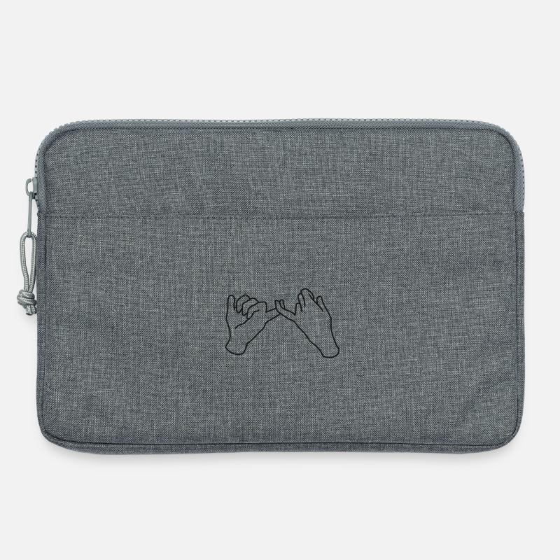 Freundschaft - Laptoptasche 13" - Grau meliert