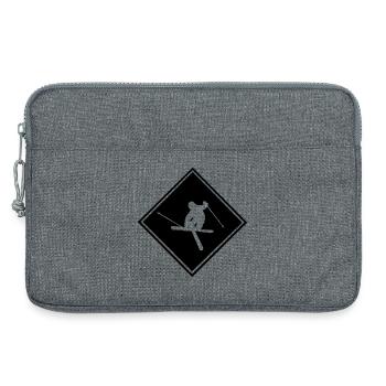 Ski, ski, skiing, après ski, freeski, winter - Laptop bag 13" - heather grey - Front