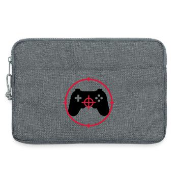 Gamer / Gaming - Sacoche pour ordinateur portable 13 pouces - gris chiné - Devant