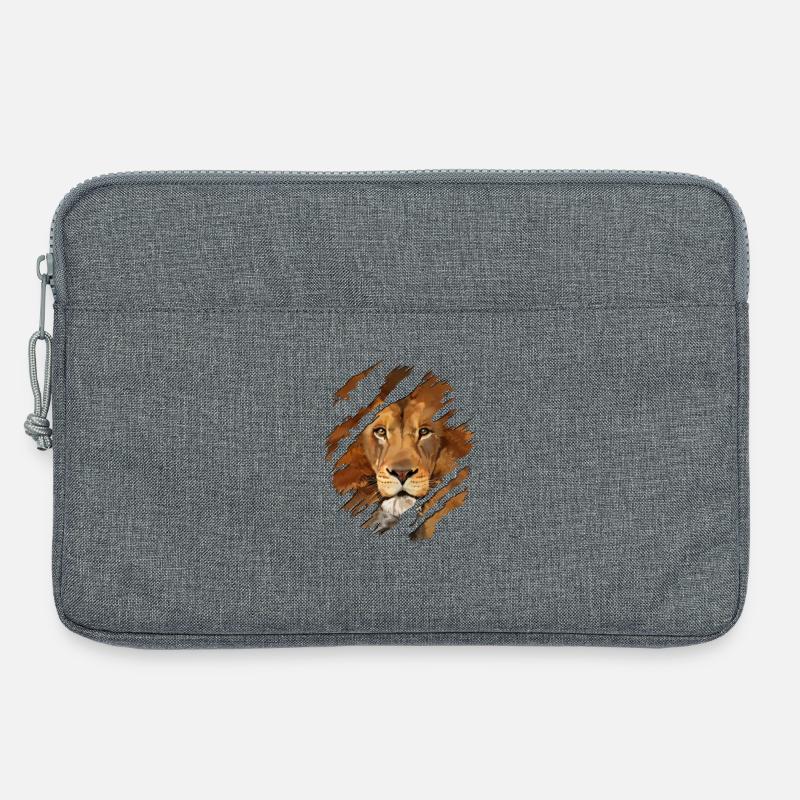 Löwe - Laptoptasche 13" - Grau meliert