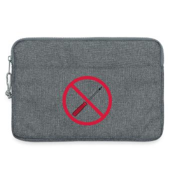 no screwdrivers forbidden sign mech - Laptop bag 13" - heather grey - Front