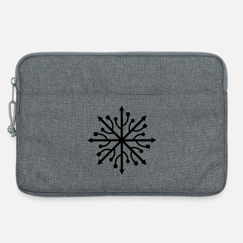 USB-Stern - Laptoptasche 13" - Grau meliert