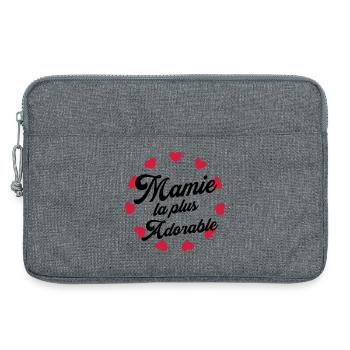 Mamie Mamy Grand-Mère Grand Mere Grands Parents - Laptop bag 13" - heather grey - Front