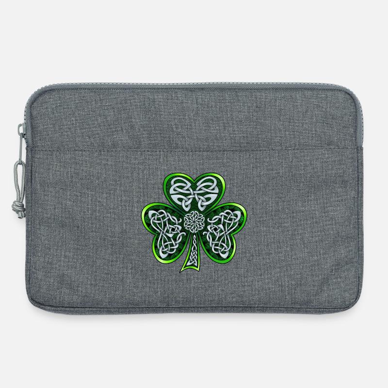 Keltisches Kleeblatt - Laptoptasche 13" - Grau meliert