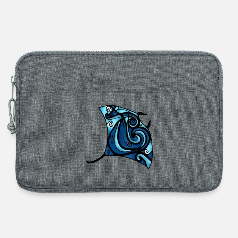 Bunter Rochen - Laptoptasche 13" - Grau meliert