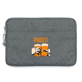 Trinkspruch - Laptoptasche 13" - Grau meliert - Vorne