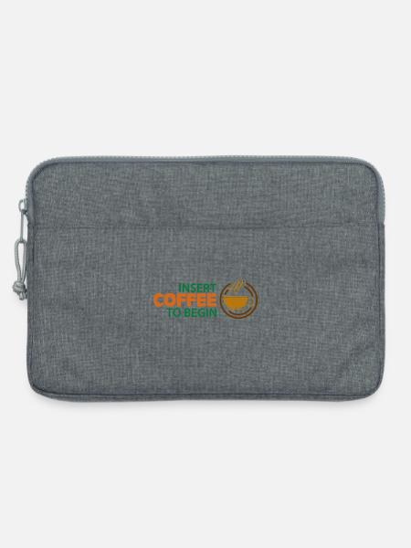 Arbeitsmotivation - Laptoptasche 13" - Grau meliert