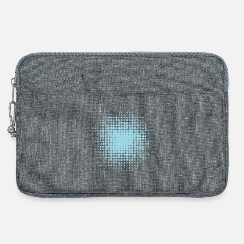 gepunkteter runder Hintergrund hellblau - Laptoptasche 13" - Grau meliert
