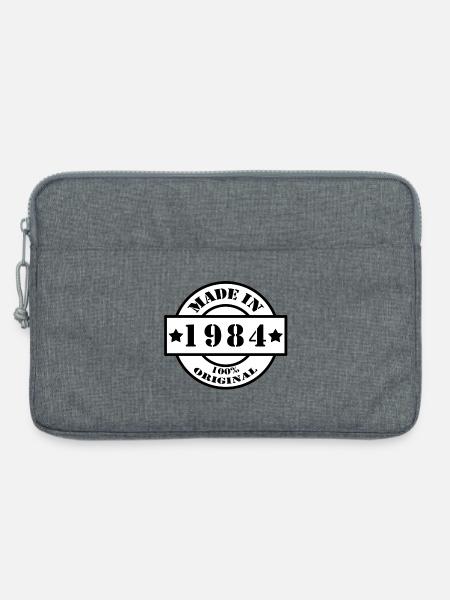 MADE IN 1984 Geburtsjahr Baujahr Jahrgang Geschenk - Laptoptasche 13" - Grau meliert