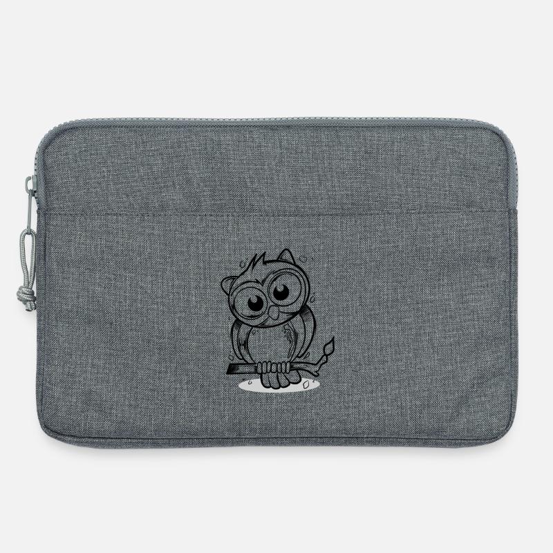 Eule - Laptoptasche 13" - Grau meliert