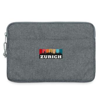 Zurich Suisse Voyage Souvenir Sur Les Toits De La Ville - Sacoche pour ordinateur portable 13 pouces - gris chiné - Devant