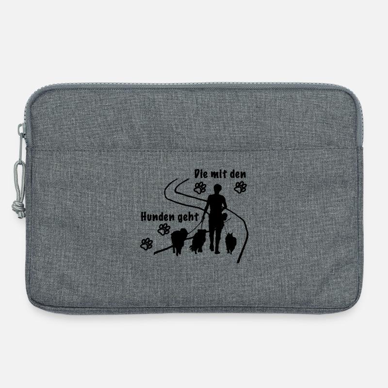 Die mit den Hunden geht - Laptoptasche 13" - Grau meliert