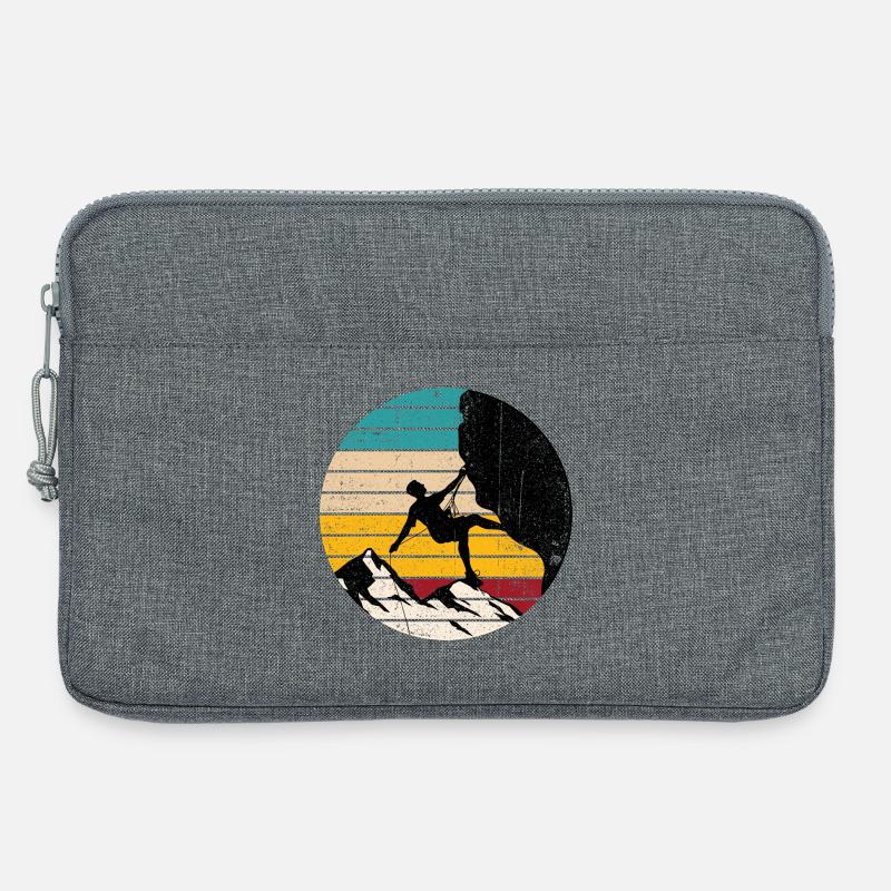 Climber Under Sunset Stripes - Laptop bag 13" - heather grey