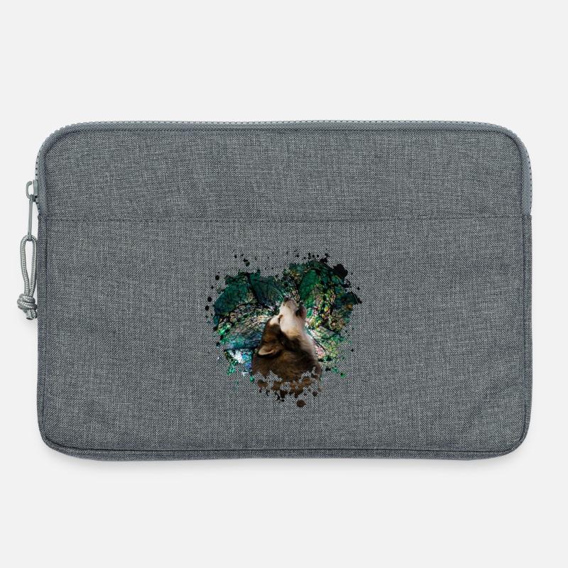 Heulender Malamute - Laptoptasche 13" - Grau meliert