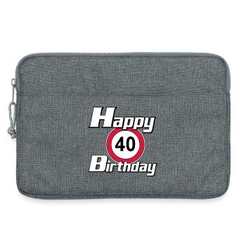 40.Geburtstag , 40 Jahre , Happy Birthday 40 (25) - Laptoptasche 13" - Grau meliert - Vorne